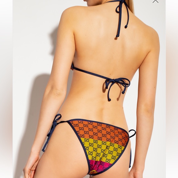 New Gucci GG Monogram multicolored Printed bikini set - Picture 5 of 10